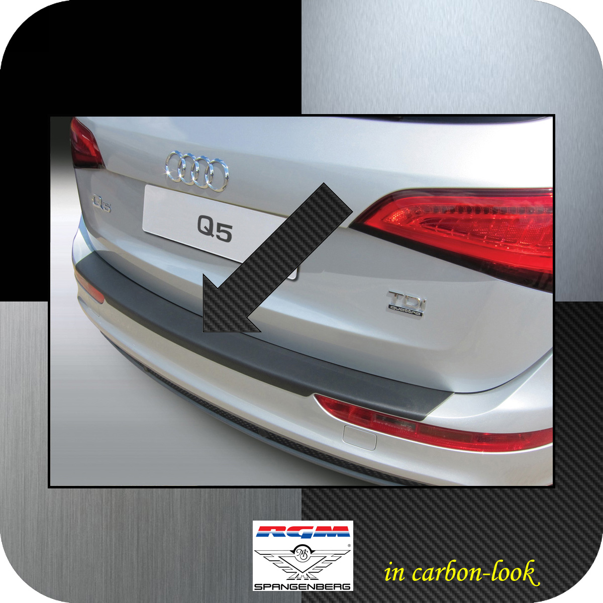 Ladekantenschutz Carbon-Look Audi Q5 SUV Kombi auch SQ5 Baujahre 2008-16 3509475