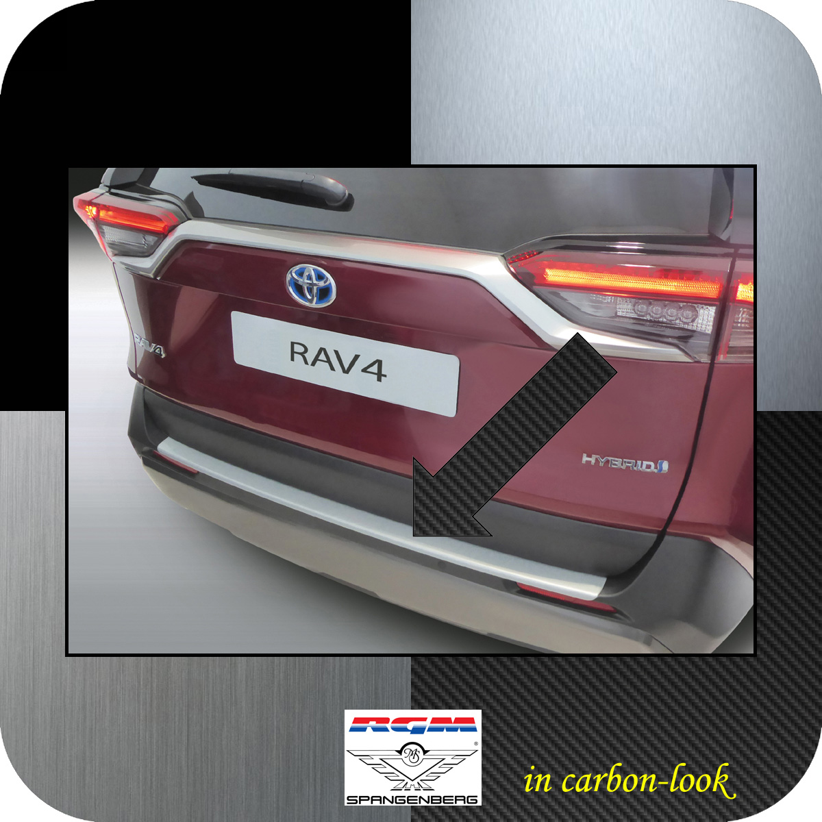 Ladekantenschutz Carbon-Look Toyota RAV4 V SUV 5. Generation ab 12.2018- 3509506