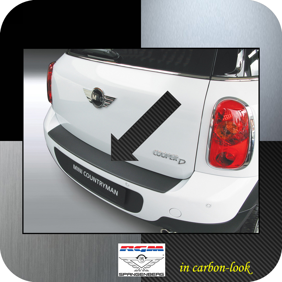 Ladekantenschutz Carbon-Look Mini BMW Countryman I SUV R60 2010-2016 3509512