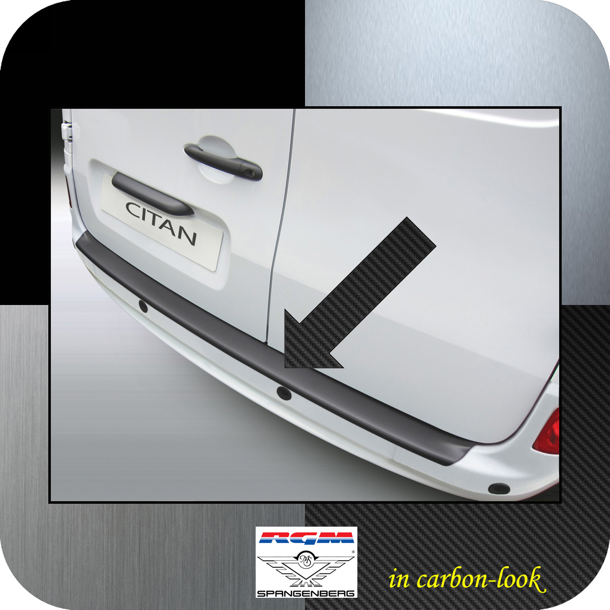 Ladekantenschutz Carbon-Look Mercedes Citan W415 Hochdachkombi ab 2012- 3509519