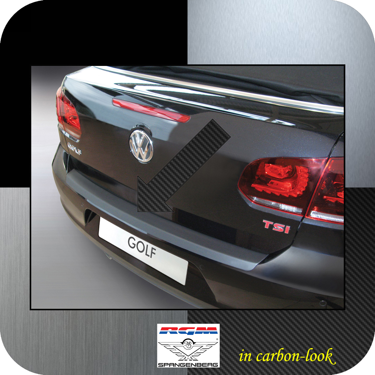 Ladekantenschutz Carbon-Look VW Golf VI Cabriolet 2-Türer ab Bj 2011-  3509545