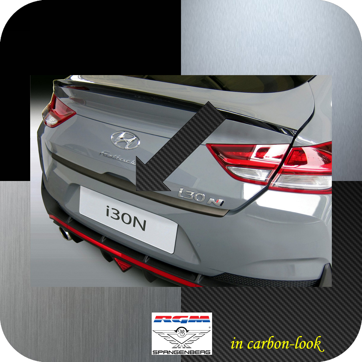 Ladekantenschutz Carbon-Look für Hyundai i30 i30N III PD Fastback ´16-20 3509569