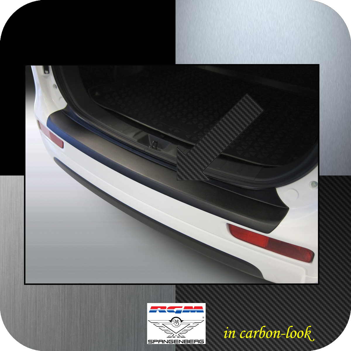 Ladekantenschutz Carbon-Look Mitsubishi Outlander III SUV vor Mopf 12-15 3509597