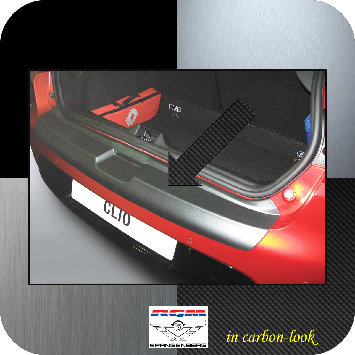 Ladekantenschutz Carbon-Look Renault Clio IV Schrägheck ab Baujahr 2012- 3509599