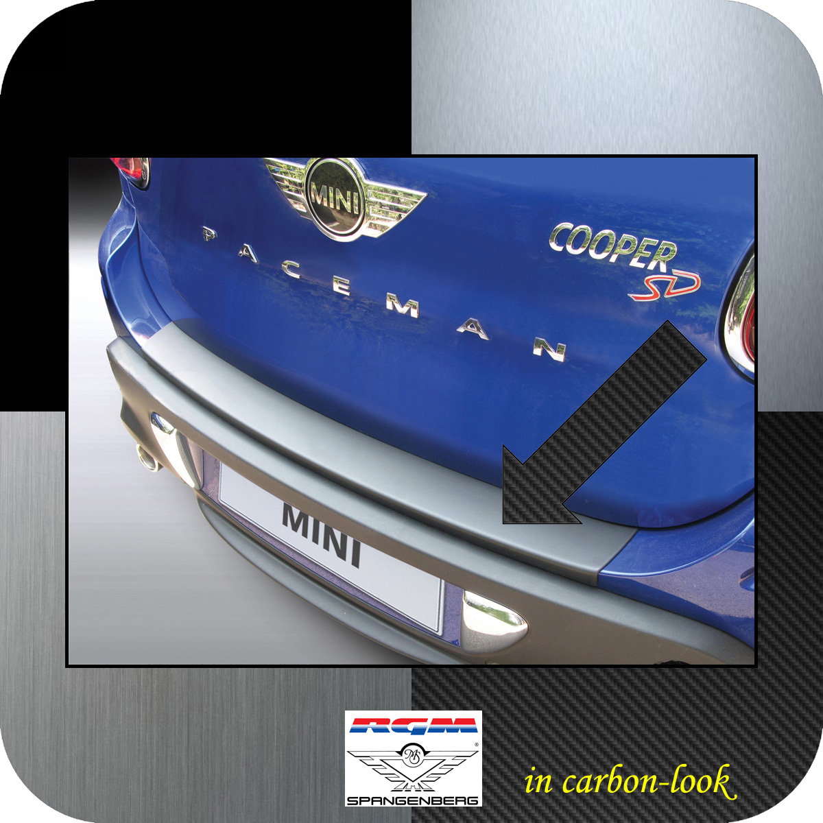 Ladekantenschutz Carbon-Look Mini BMW Paceman R61 Schrägheck ab 2012- 3509614