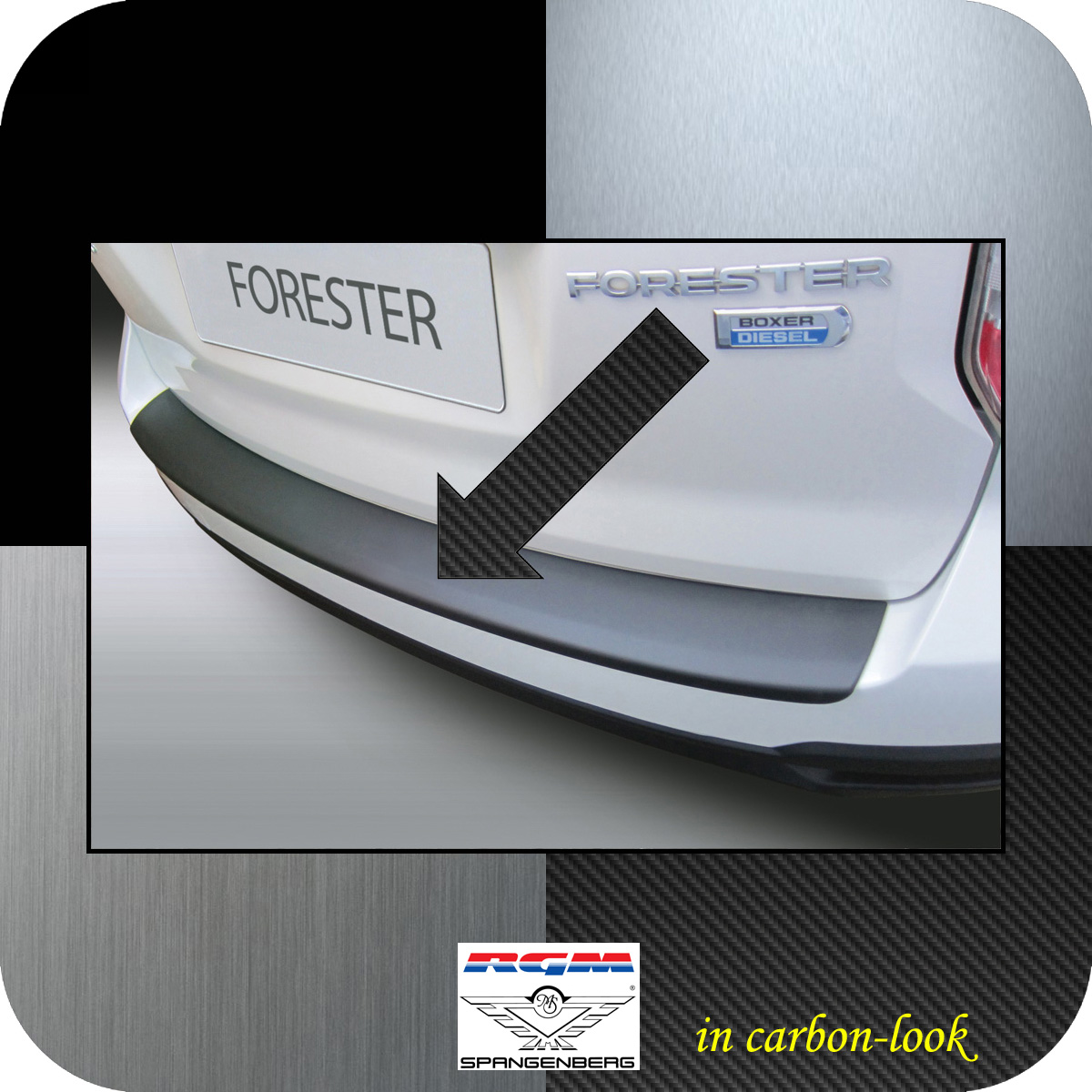 Ladekantenschutz Carbon-Look Subaru Forester IV SUV facelift 03.16-02.20 3509650