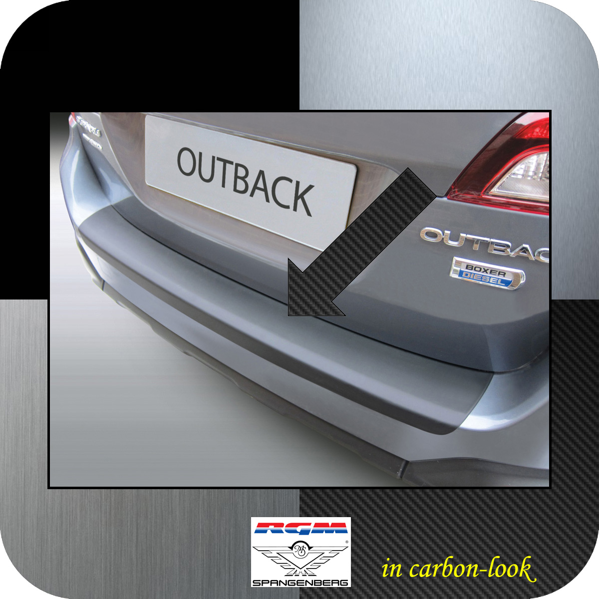 Ladekantenschutz Carbon-Look für Subaru Outback V SUV Typ BS 10.14-05.21 3509653