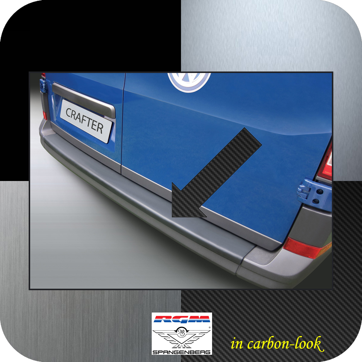 Ladekantenschutz Carbon-Look Volkswagen VW Crafter II ab Baujahr 9.2016- 3509664