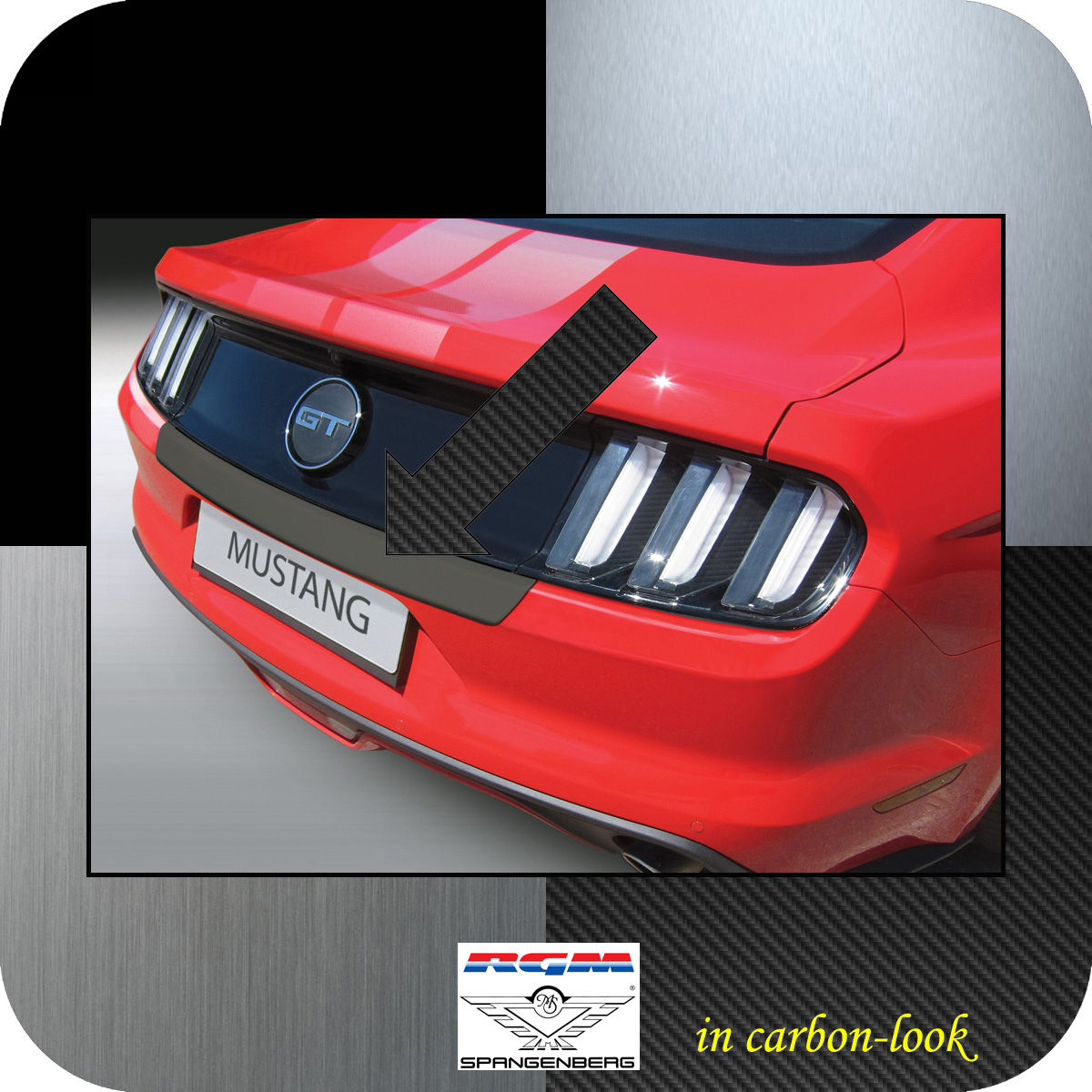 Ladekantenschutz Carbon-Look kurz Ford Mustang VI Coupe & Cabrio 2015-17 3509670