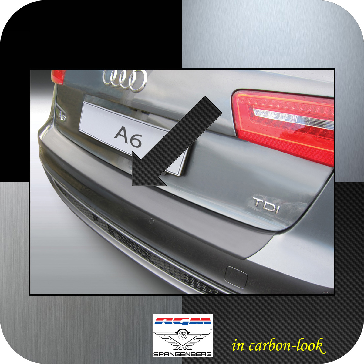 Ladekantenschutz Carbon-Look Audi A6 C7 Avant Kombi vor Mopf 2011-2014 3509713