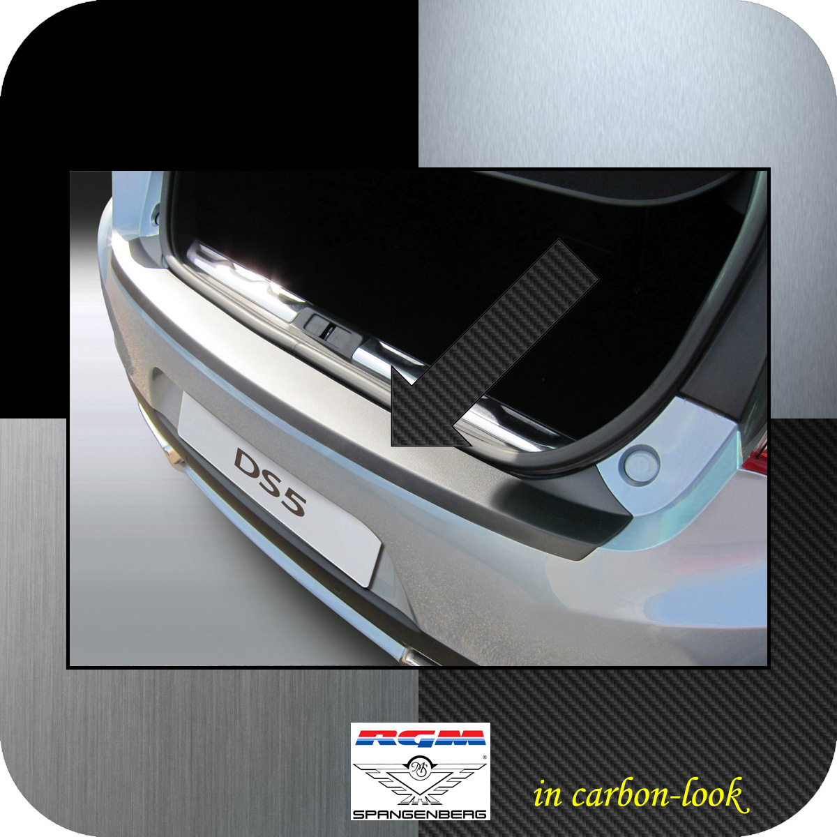 Exklusiv RGM Ladekantenschutz Carbon-Look für Citroen DS5 Schrägheck 2011-2018