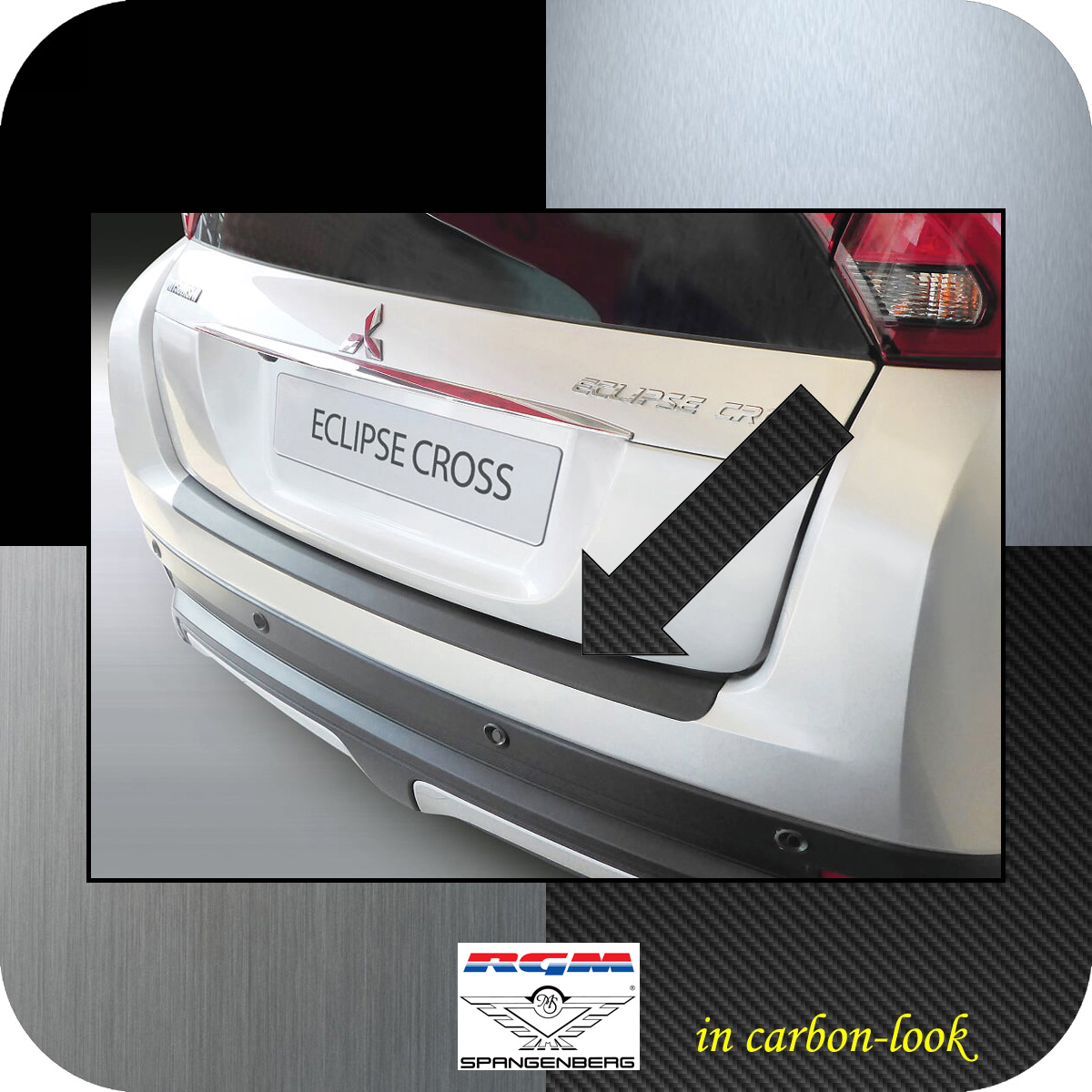 Ladekantenschutz Carbon-Look Mitsubishi Eclipse Cross vor Mopf 2018-20 3509748