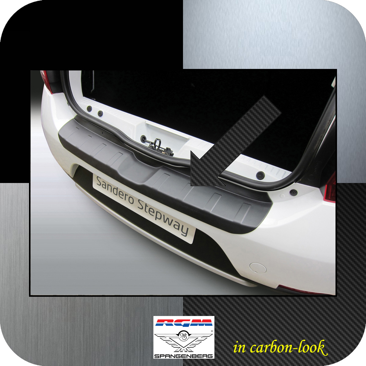 Ladekantenschutz Carbon-Look Dacia Sandero II auch Stepway Bj. 2012-2021 3509752
