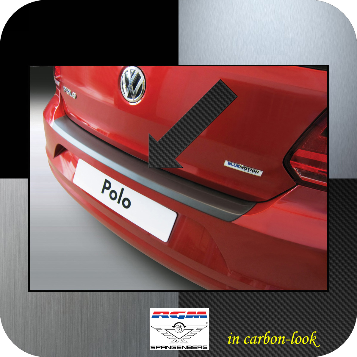 Ladekantenschutz Carbon-Look VW Polo V Schrägheck ab facelift 2014- 3509759