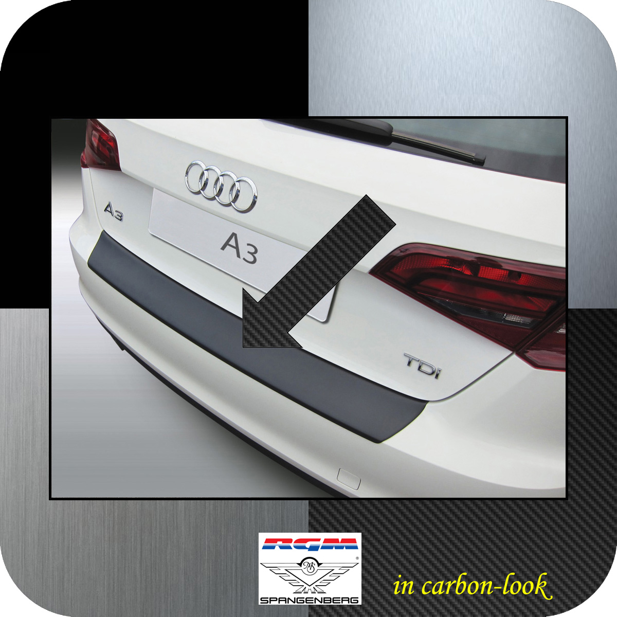 Ladekantenschutz Carbon-Look Audi A3 Sportback auch S3 und RS3 ab 2012- 3509760