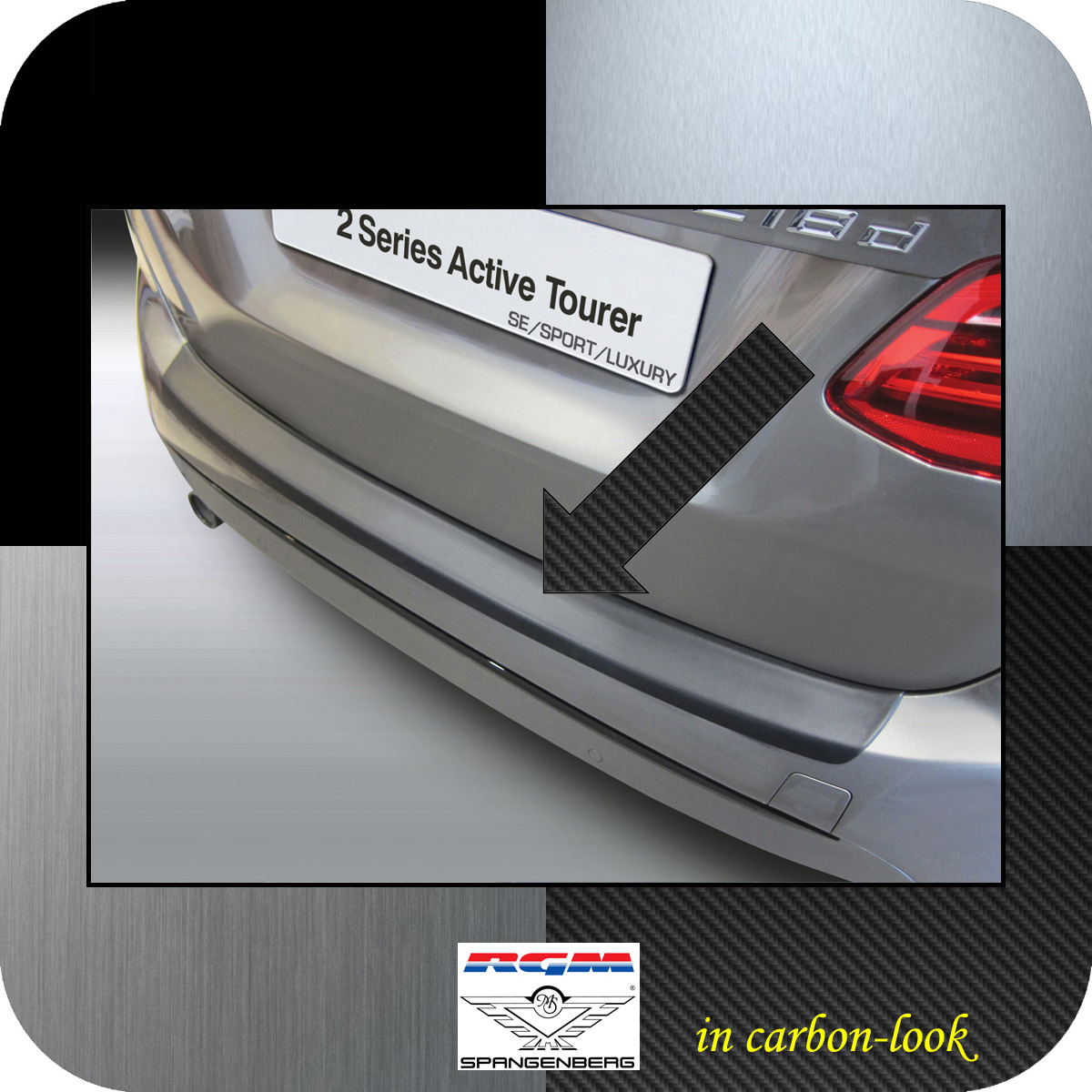 Ladekantenschutz Carbon-Look BMW 2er F45 Active Tourer ab Bauj. 09.2014- 3509764