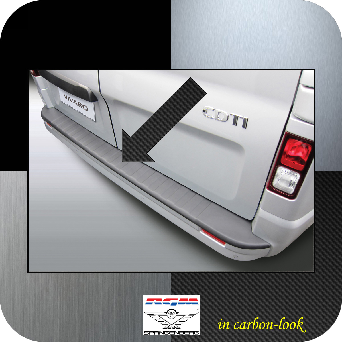 Ladekantenschutz Carbon-Look Opel Vivaro B ab Baujahr 2014- 3509770