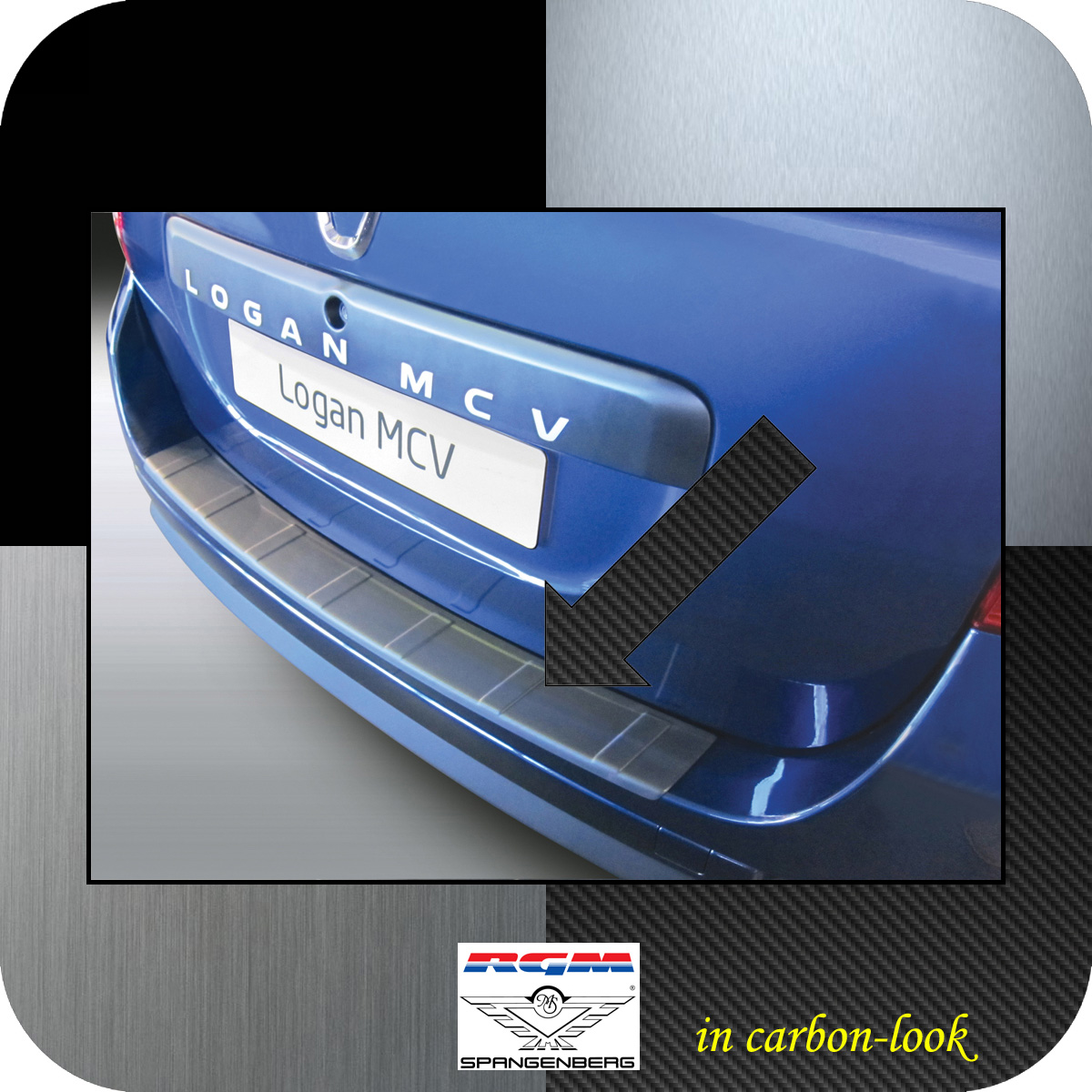 Ladekantenschutz Carbon-Look Dacia Logan MCV II Kombi ab Baujahr 2013- 3509799