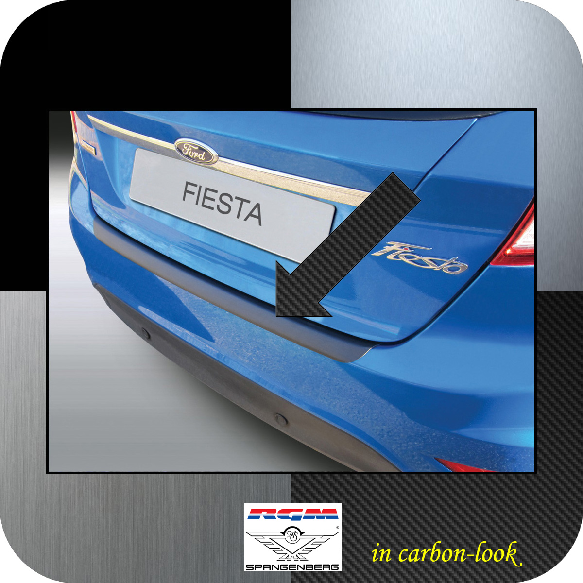 Ladekantenschutz Carbon-Look Ford Fiesta VI Schrägheck 10.2008-06.2017 3509816