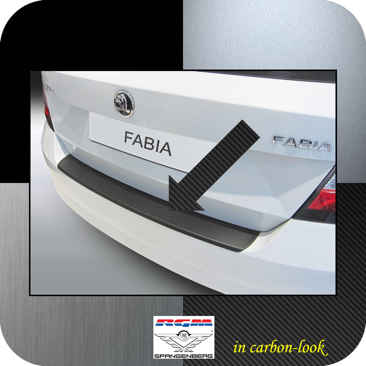 Ladekantenschutz Carbon-Look Skoda Fabia III Schrägheck 5-Türer 2014-21 3509817