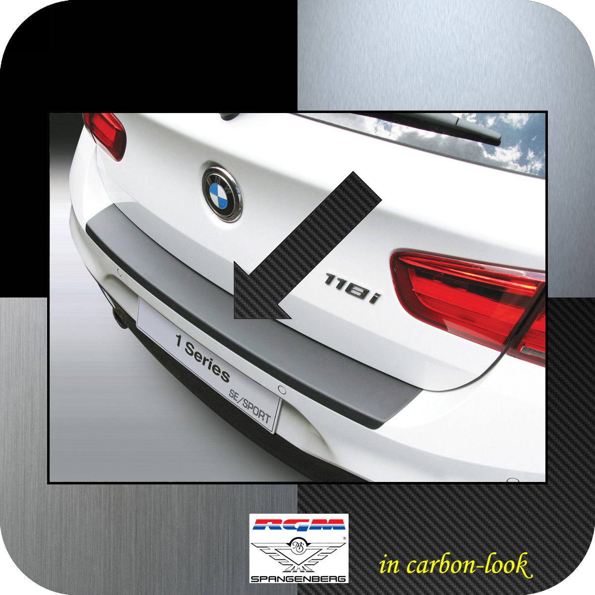 Ladekantenschutz Carbon-Look BMW 1er F21 F20 facelift Bj 03.2015-08.2019 3509836