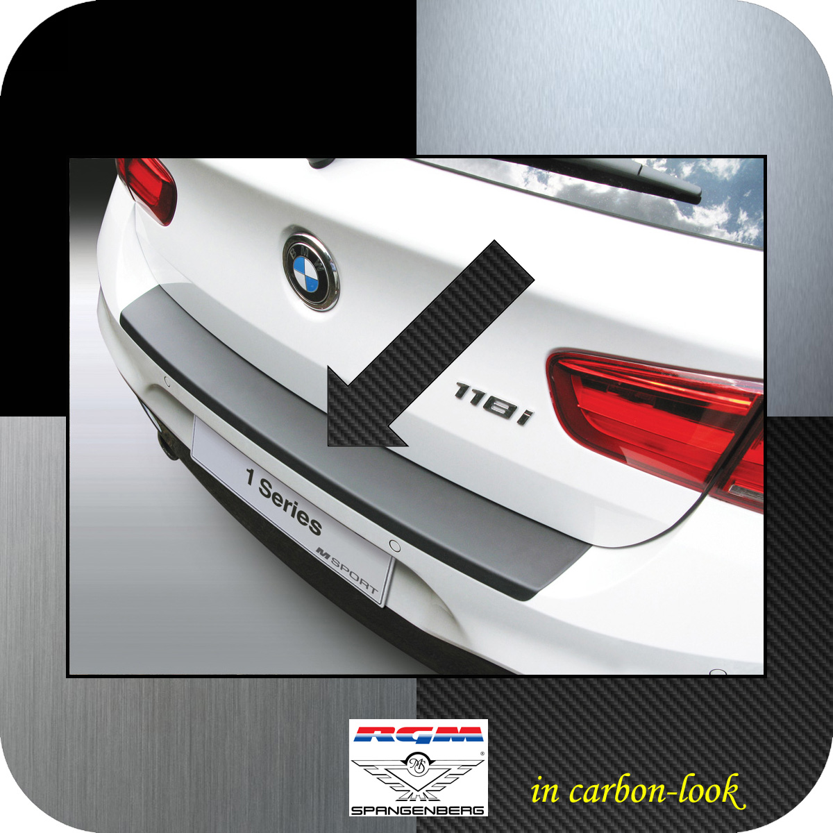 Ladekantenschutz Carbon-Look BMW 1er F21 F20 M-Style facelift 2015-2019 3509837