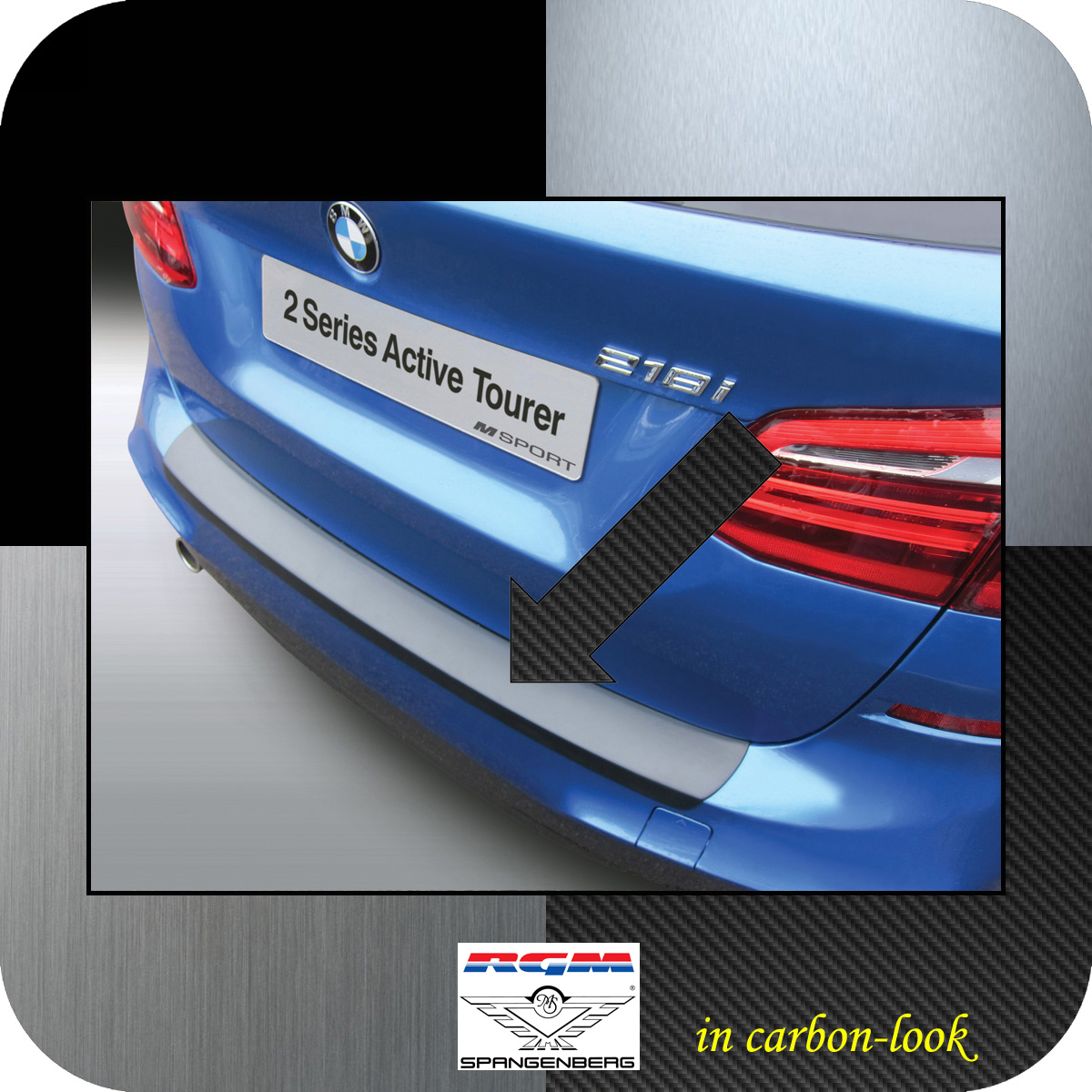 Ladekantenschutz Carbon-Look BMW 2er F45 Active Tourer M-Style 09.2014- 3509843