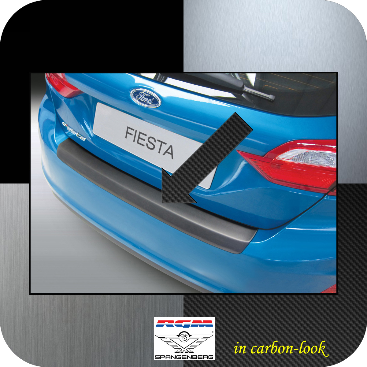 Ladekantenschutz Carbon-Look Ford Fiesta VII Mk8 auch Sportsvan 07.2017- 3509883