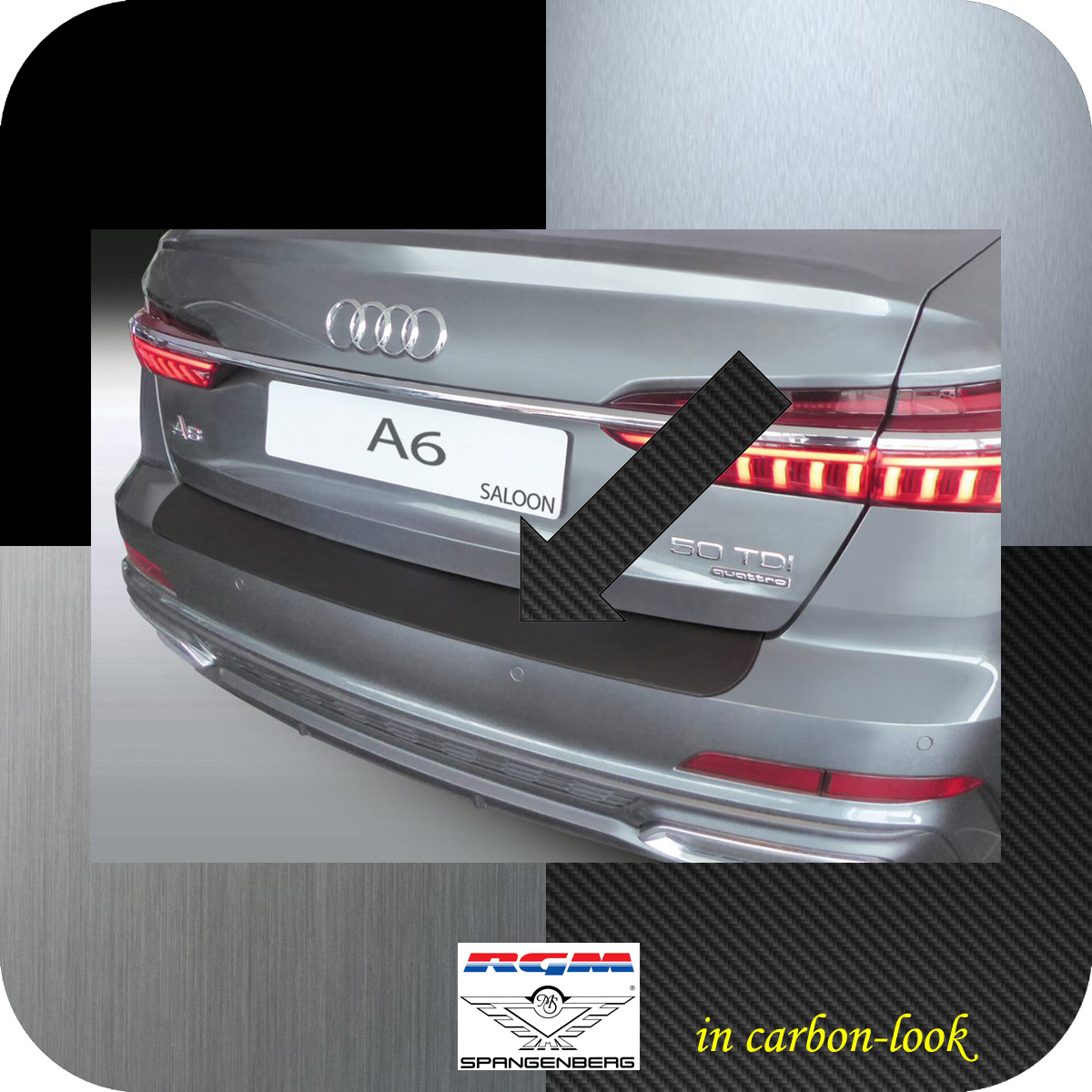 Ladekantenschutz Carbon-Look Audi A6 Limousine Typ C8 ab Baujahr 03.18-  3509896