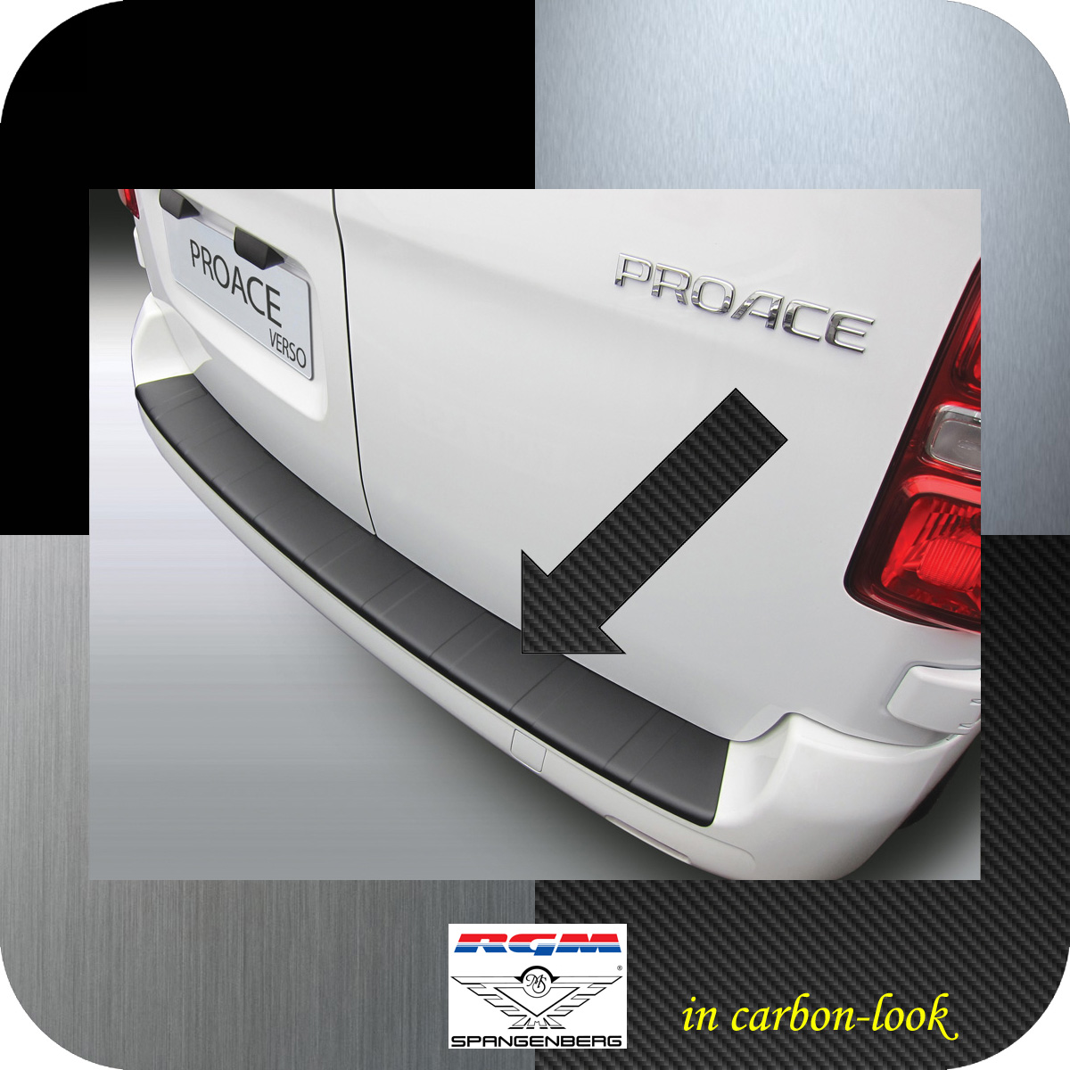 Ladekantenschutz Carbon-Look Toyota Proace Van Kastenwagen ab 2016- 3509906