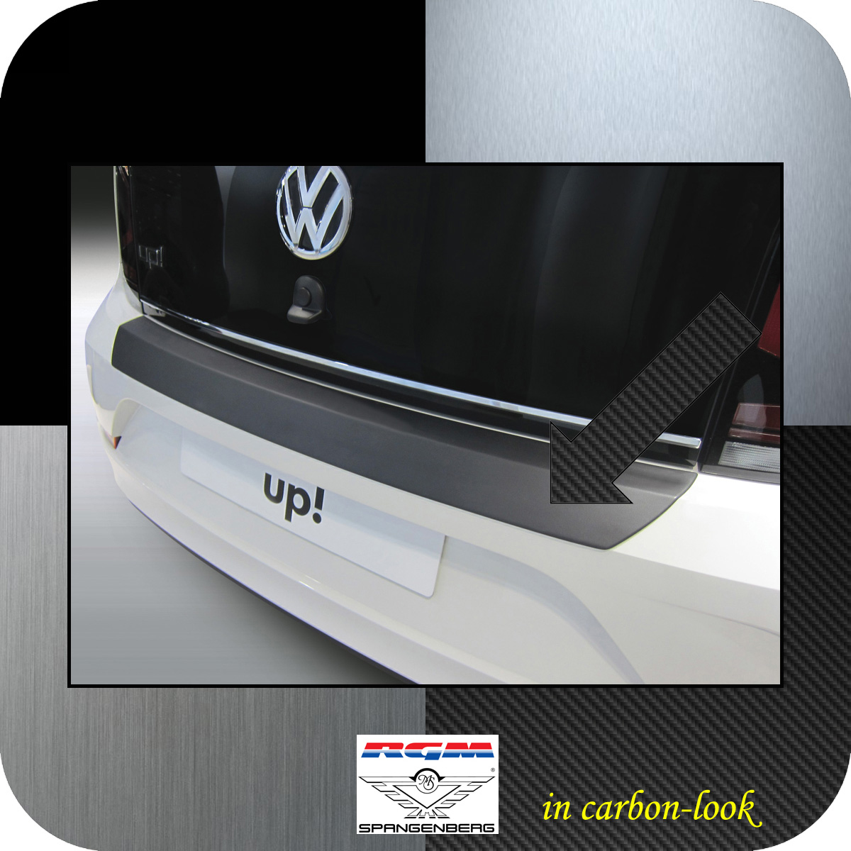 Ladekantenschutz Carbon-Look VW UP Schrägheck ab facelift Baujahr 2015- 3509910