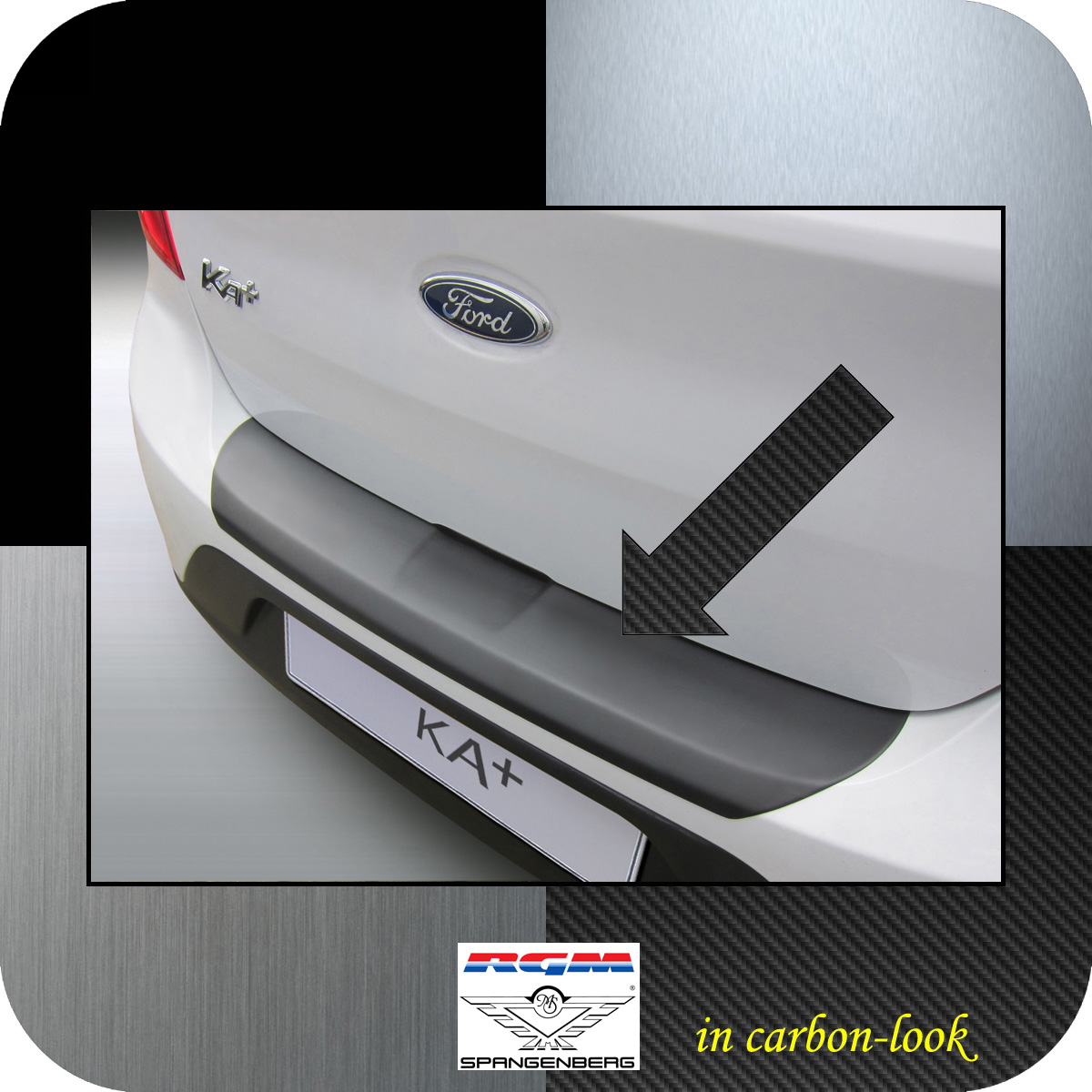 Ladekantenschutz Carbon-Look Ford KA+ III MK3 Schrägheck vor Mopf ´16-18 3509917
