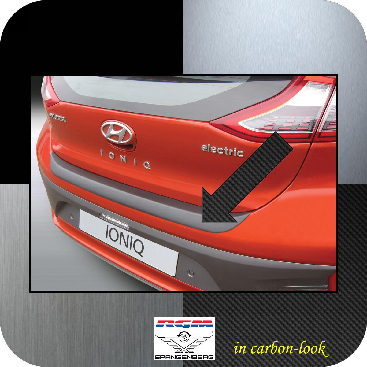 Ladekantenschutz Carbon-Look Hyundai Ioniq Schrägheck ab Baujahr 2016- 3509923