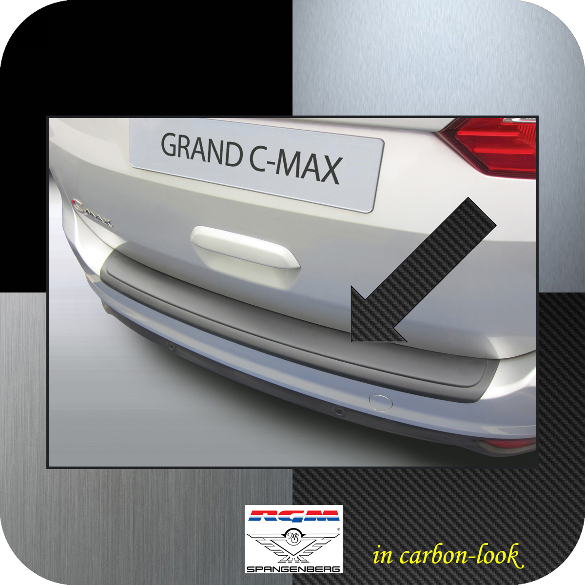 Ladekantenschutz Carbon-Look Ford Grand C-Max Van Kombi ab Baujahr 2015- 3509924