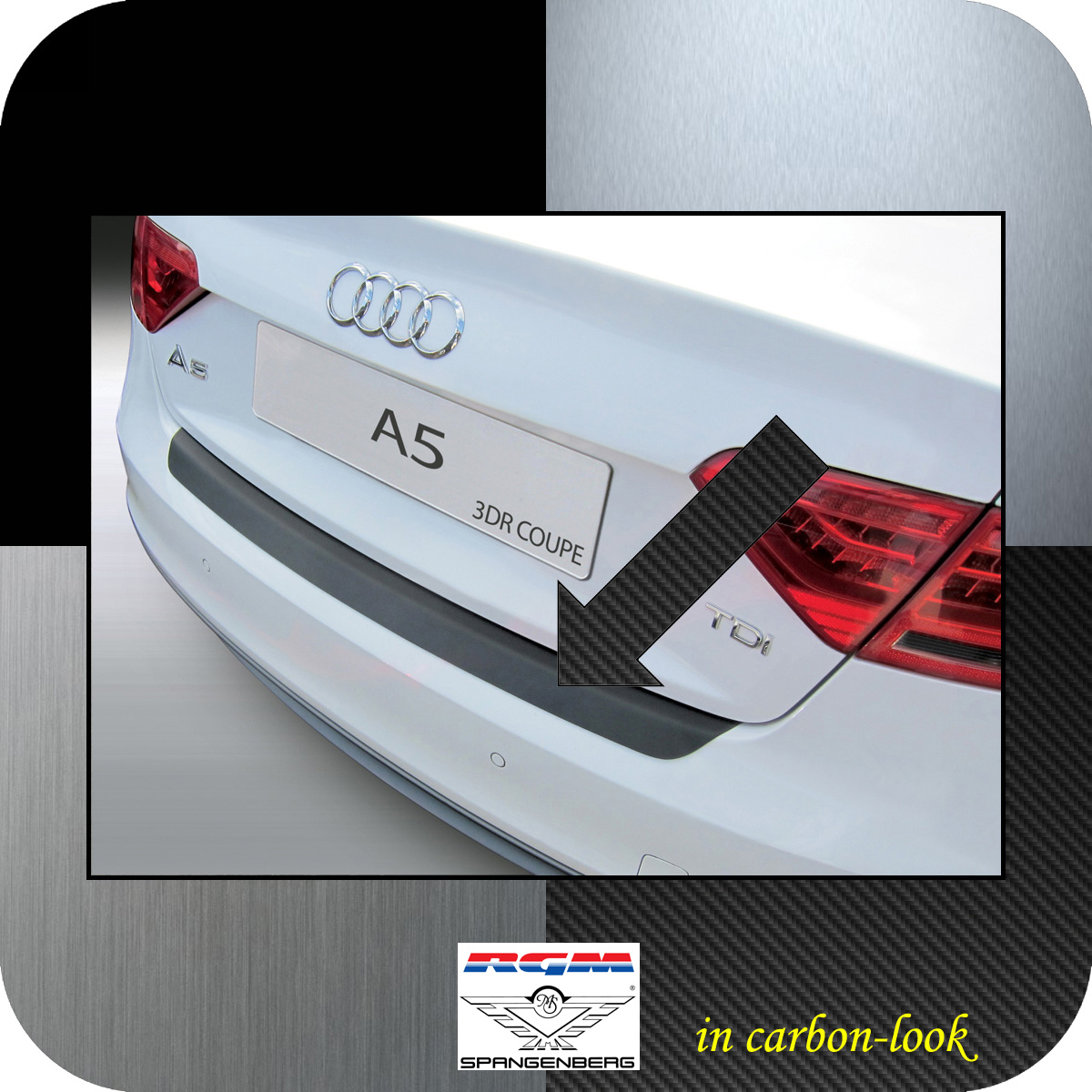 Ladekantenschutz Carbon-Look Audi A5 Coupe 3-Türer Baujahre 2011-2016 3509927