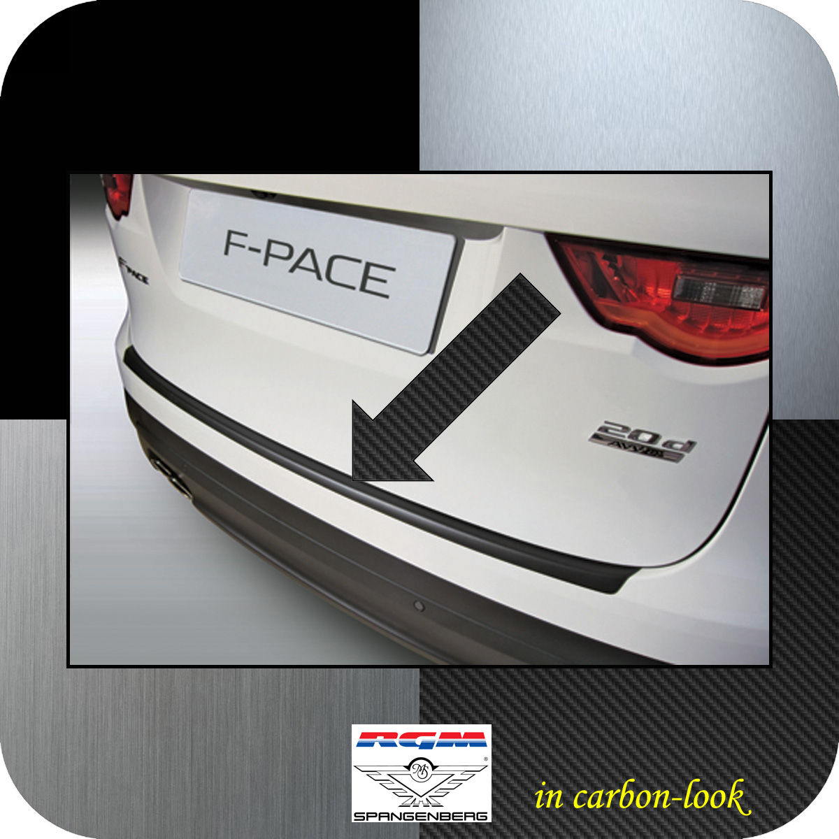 Ladekantenschutz Carbon-Look Jaguar F-Pace SUV Kombi ab Baujahr 2015- 3509942