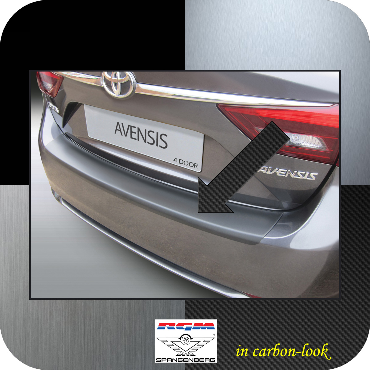Ladekantenschutz Carbon-Look Toyota Avensis Limo T27 ab facelift 2015- 3509957