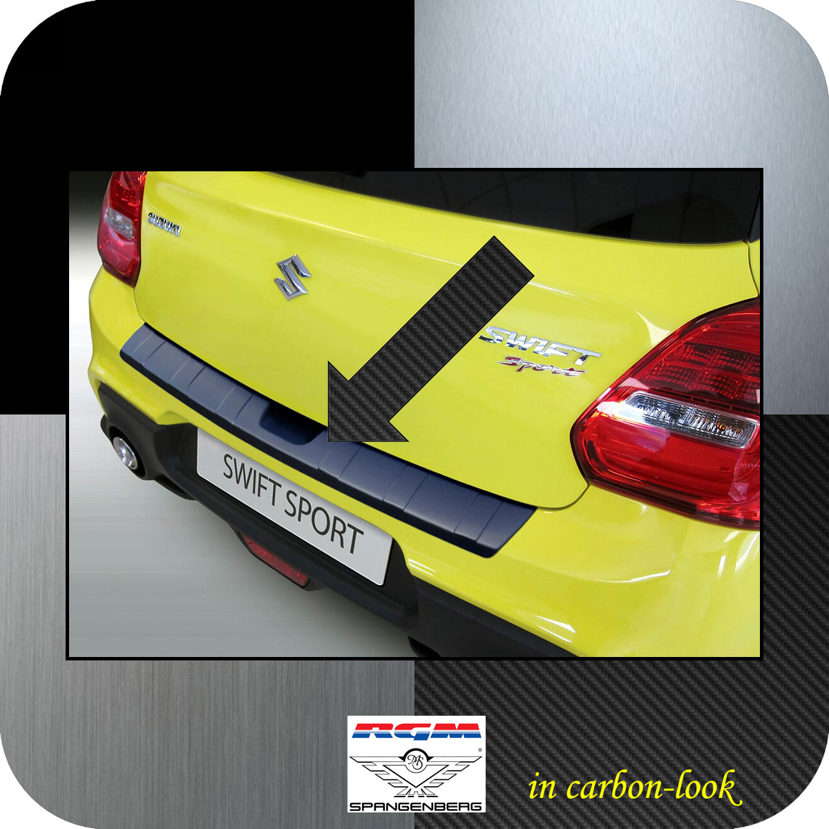 Ladekantenschutz Carbon-Look Suzuki Swift nur Modelle 1.4 Sport 04.2017- 3509973