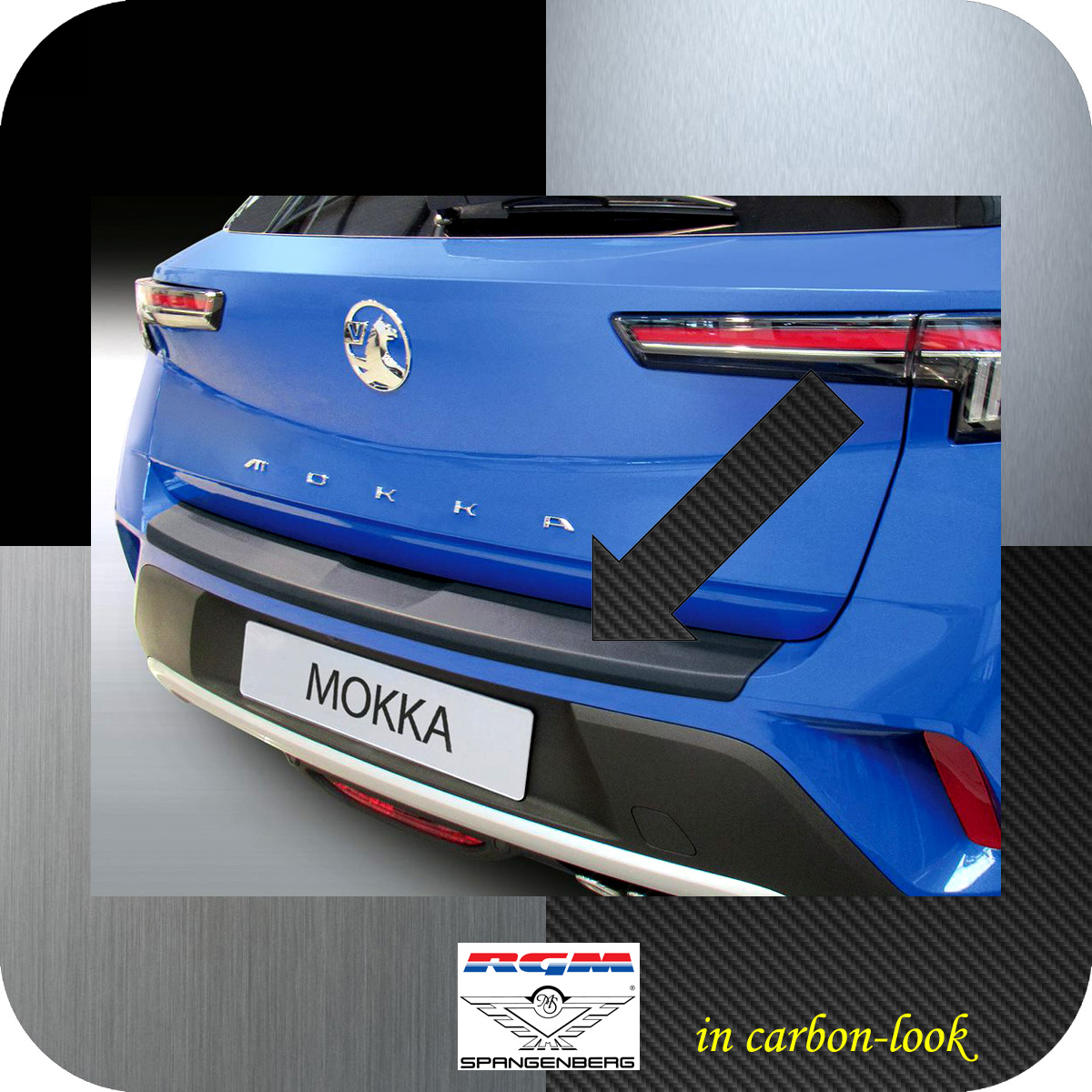 Ladekantenschutz Carbon-Look für Opel Mokka B ab Baujahr 09.2020- 3591332