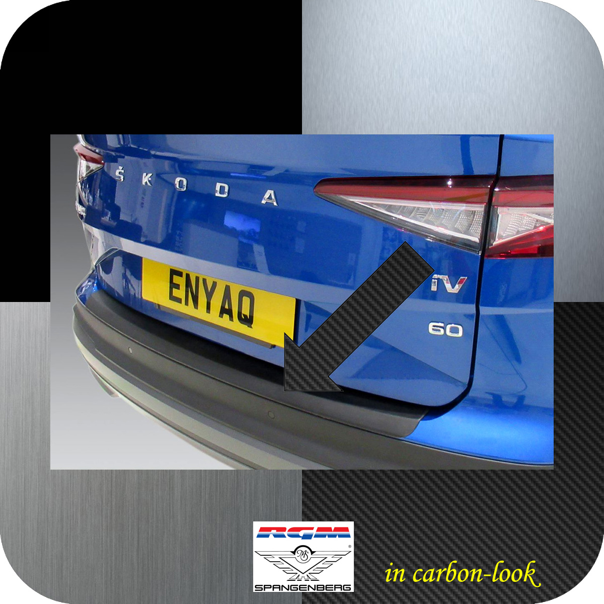 Ladekantenschutz Carbon-Look für Skoda Enyaq SUV ab Baujahr 04.2021- 3591343