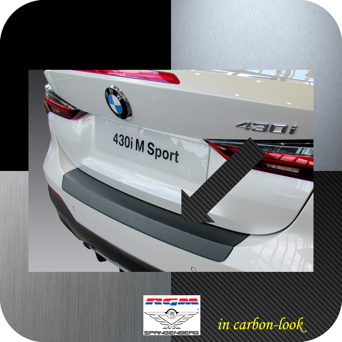 Ladekantenschutz Carbon-Look für BMW 4er Coupe G22 nur M-Style 10.2020- 3591350