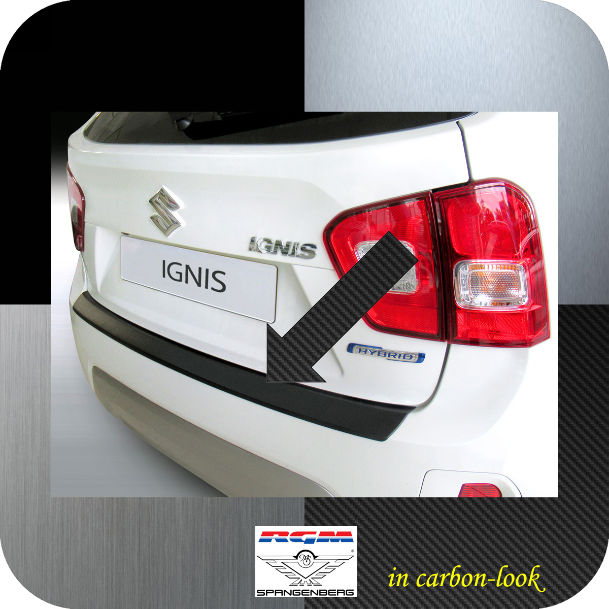 Ladekantenschutz Carbon-Look Suzuki Ignis III 3.Gen Facelift ab 05.2020- 3591353