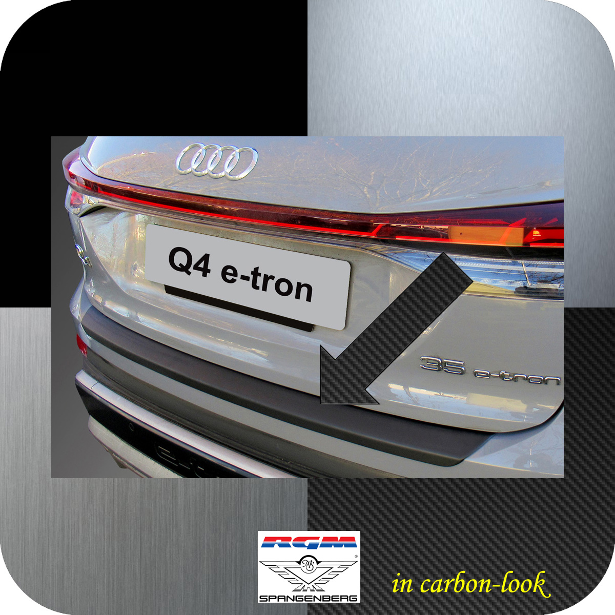 Ladekantenschutz Carbon-Look für Audi Q4 e-tron ab Baujahr 04.2021- 3591358