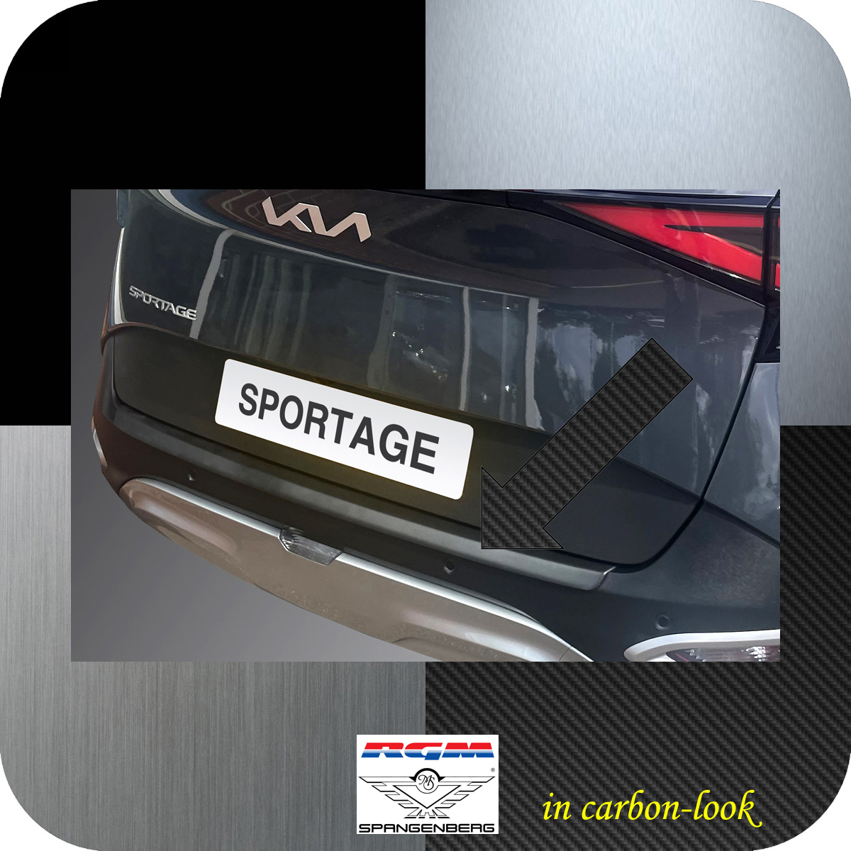 Ladekantenschutz Carbon-Look für Kia Sportage V Typ NQ5 ab Bj. 12.2021- 3591374