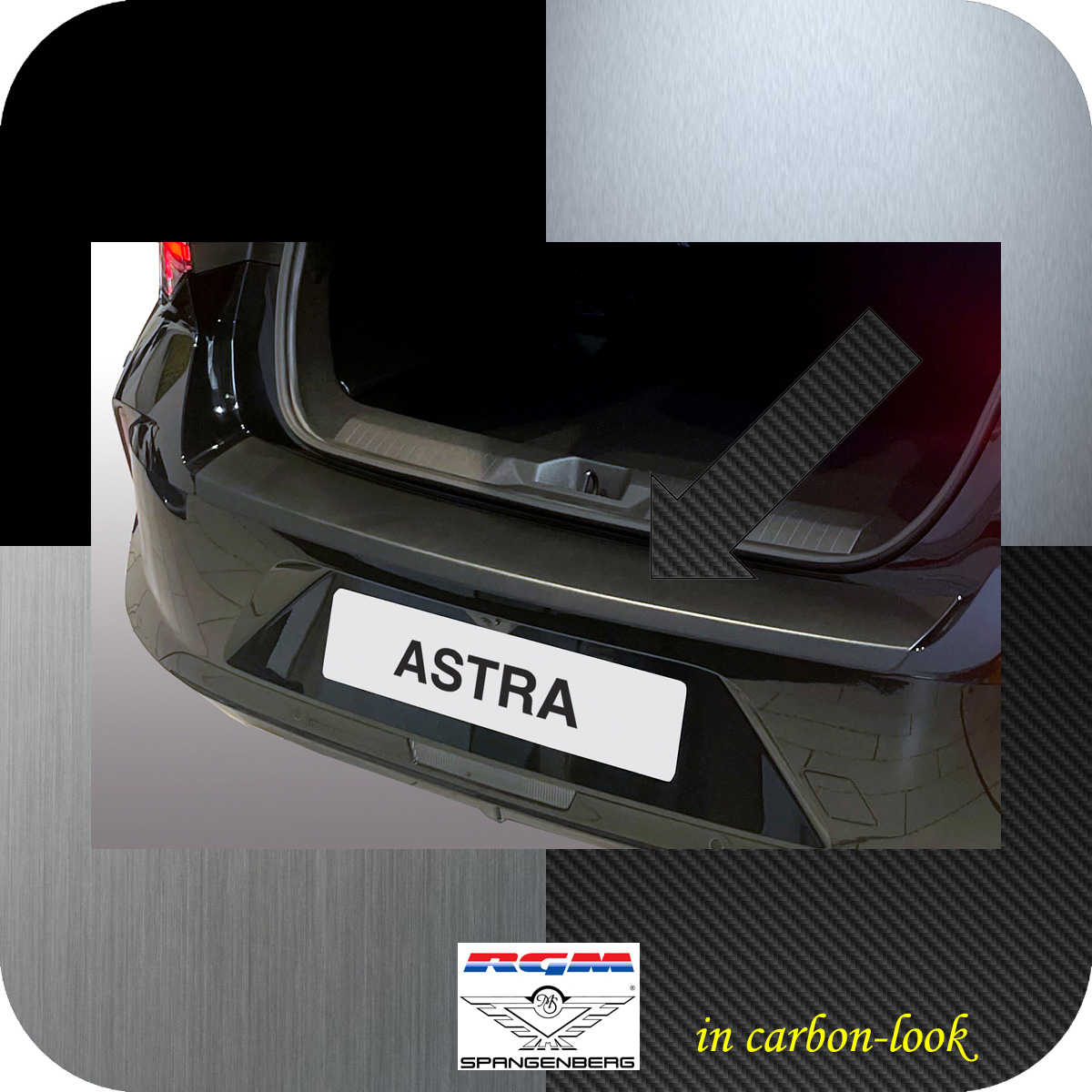 Ladekantenschutz Carbon-Look für Opel Astra L 5-Türer Fließheck 05.2022- 3591376