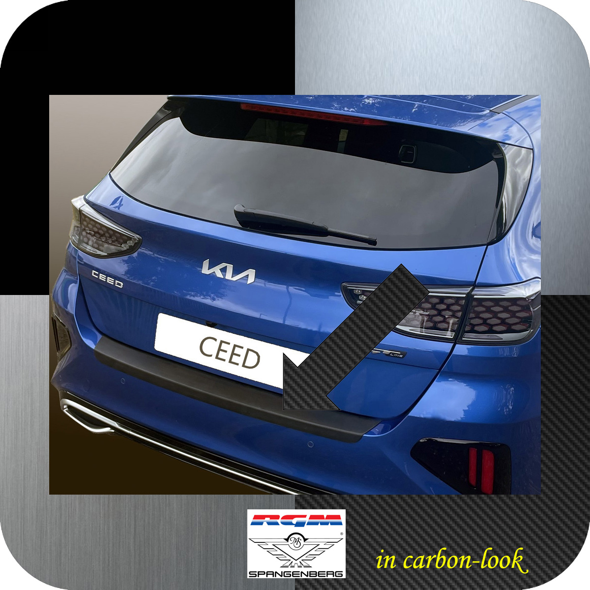 Ladekantenschutz Carbon-Look für Kia Cee´d 5-Türer 2021- auch GT/GT-Line 3591384
