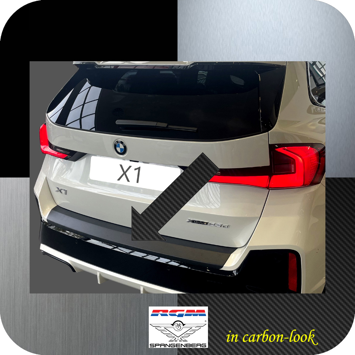 Ladekantenschutz Carbon-Look für BMW X1 M-Style Typ U11 SUV ab