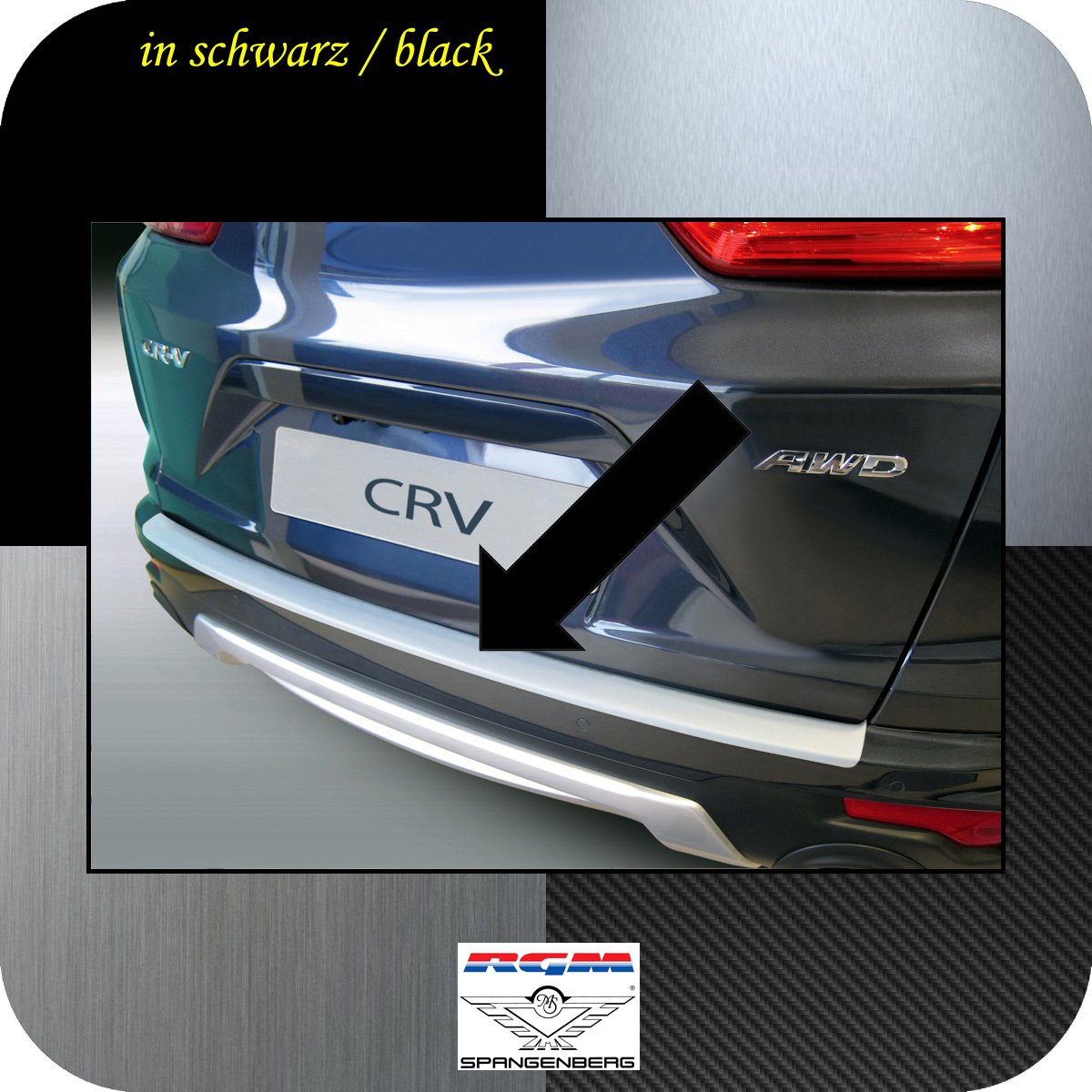 Ladekantenschutz schwarz Honda CR-V V SUV 5. Generation ab Bauj 12.2016- 3500339