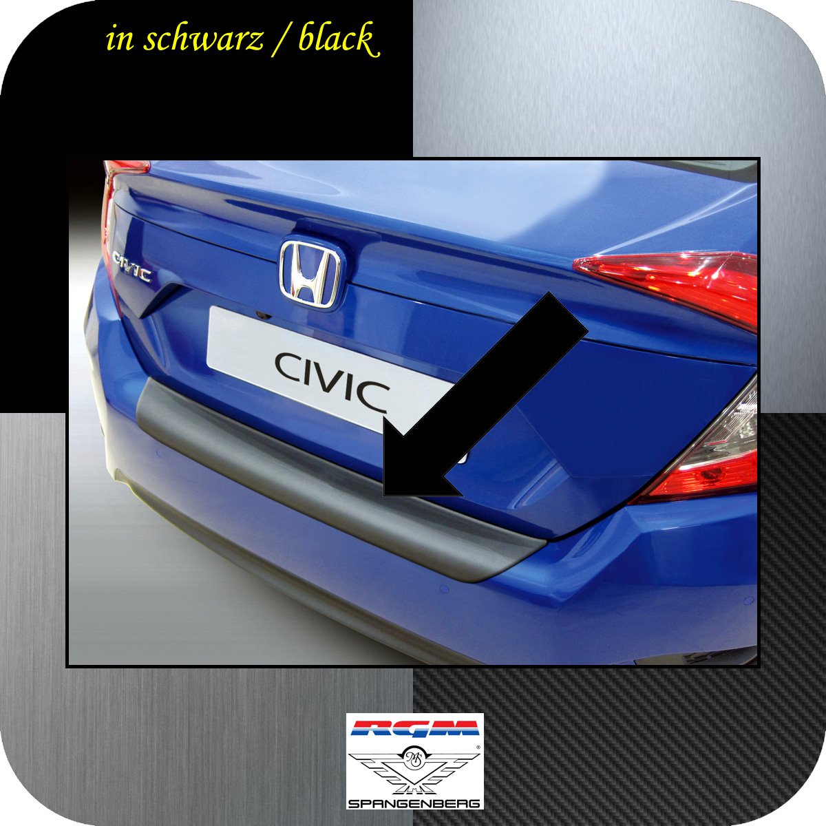 Ladekantenschutz schwarz Honda Civic X Limousine 10. Gen. ab 09.2015- 3500343
