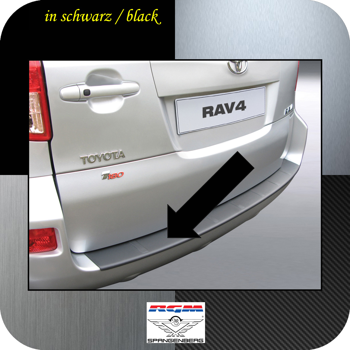 Ladekantenschutz schwarz Toyota RAV4 III SUV ohne Radhalter 2009-13 3500353